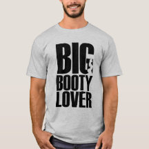Engraçado Grande Booty Lover em Texto Preto