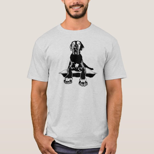 Camiseta Engraçado, Grande Dane Ilios (Frente)
