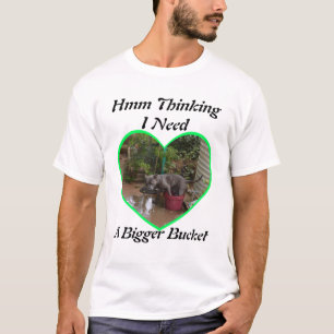 Camiseta Engraçado Grande Esfaqueado Em Pequeno Balde De