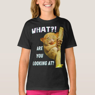 Camiseta Engraçado, Grande Olho Tarsier O Que Você Está Olh