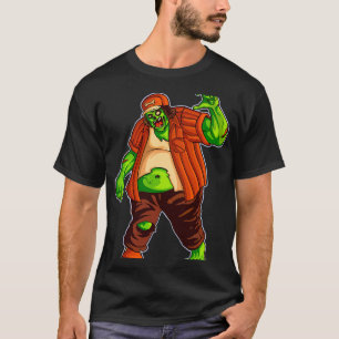 Camiseta Engraçado Grande Zombie Gorda Walker com aquele de