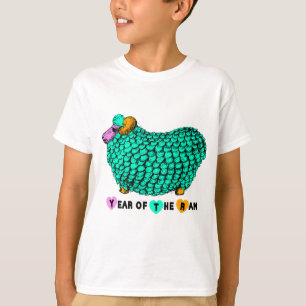 Camiseta Engraçado Green Ram Chinês Novo Ano Zodique K Whit