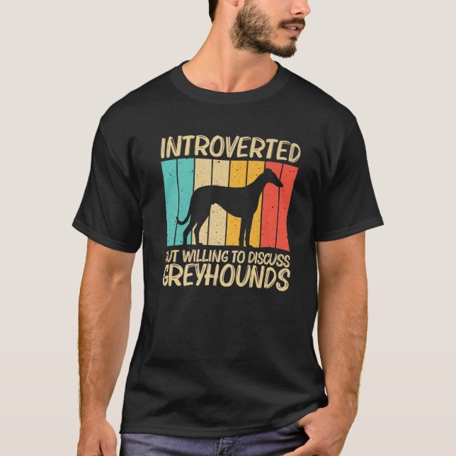 Camiseta Engraçado Greyhound Para Homens Mulheres Italianas (Frente)