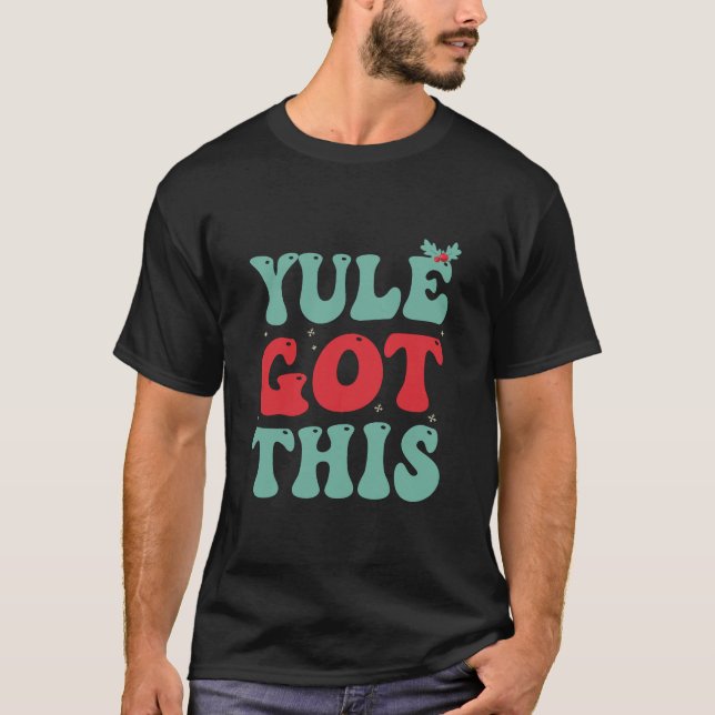 Camiseta Engraçado Groovovy Natal Festivo Yule Recebeu Este (Frente)