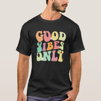 Camiseta Engraçado Groovy Boas Víbias Apenas Férias de Verã