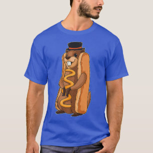 Camiseta Engraçado Groundhog Day Ground Hog Hotdog Groundh
