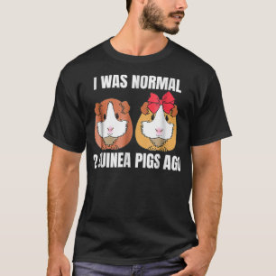 Camiseta Engraçado Guiné PigI Era Normal Há 2 Porcos