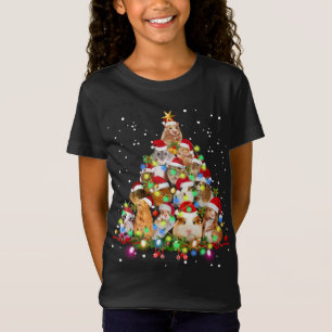 Camiseta Engraçado Guiné Porco Decoração da Ornação da Árvo