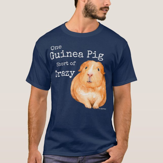 Camiseta Engraçado Guiné Porco One Guiné Pig Abaixo do Louc (Frente)