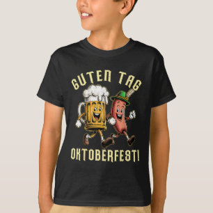 Camiseta Engraçado Guten Tag Cerveja Sausando Homens Bávaro