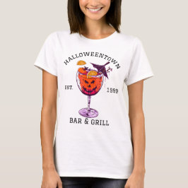 Camiseta Engraçado Halloweentown Bar e Figurino de Grill Bo