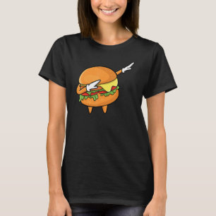 Camiseta Engraçado Hamburger Homens Mulheres Cheeseburger