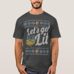 Camiseta Engraçado Hanukkah Ugly Sweater, Presente Judeu, V<br><div class="desc">Engraçado Hanukkah Ugly Sweater, O Presente Judeu Deixa-Se Ir Para A Camiseta Menorah.</div>