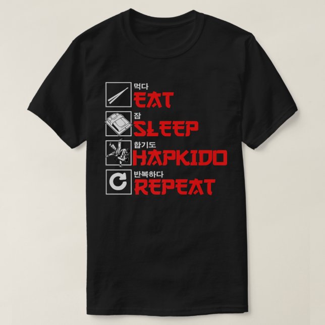 Camiseta Engraçado Hapkido Design Coreano de Arte Marcial (Frente do Design)