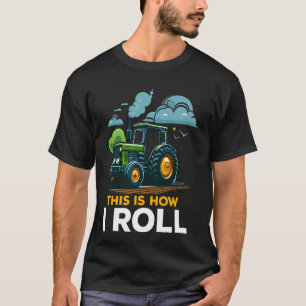 Camiseta Engraçado Hay Bale Como Eu Rolo Um Legal Trator Fa