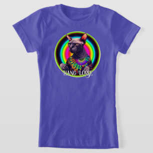 Camiseta Engraçado Hippie Sphynx Cat