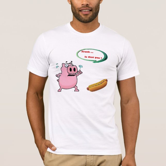 Camiseta Engraçado Hipster Frank Quirky Hot Dog T-Shirt (Frente)