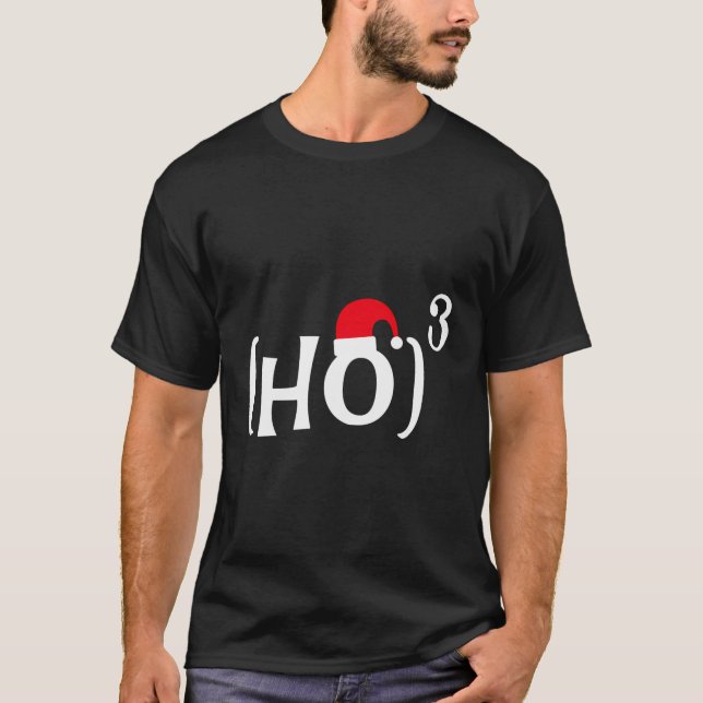 Camiseta Engraçado Ho Encantou a Matemática de Natal (Frente)