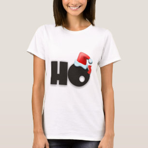 Camiseta Engraçado Ho Ho Cubed Santa Hat