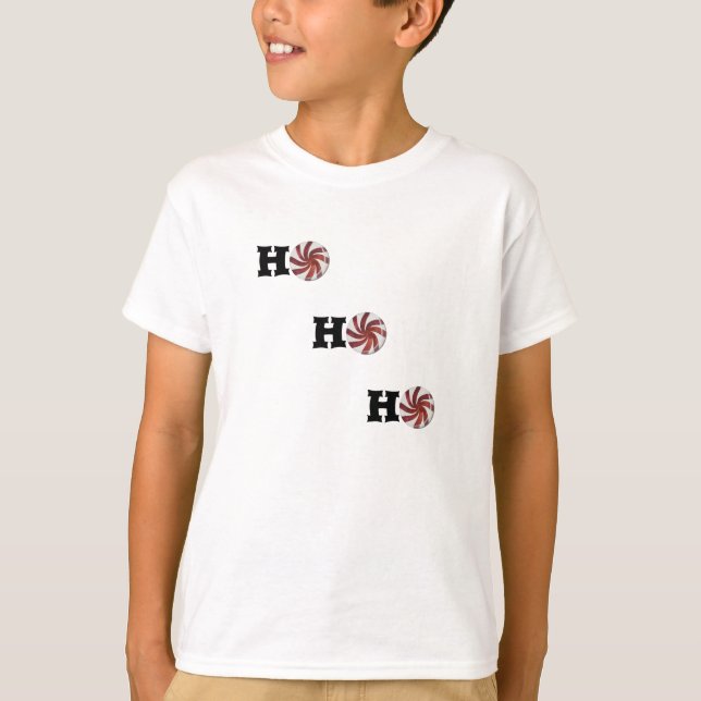 Camiseta Engraçado Ho Ho Ho Ho Peppermint Candy (Frente)