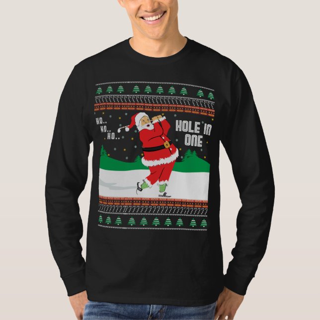 Camiseta Engraçado Ho Ho Ho Papais noeis Feios Golfe Sweet  (Frente)