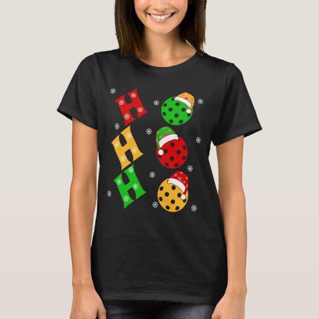 Camiseta Engraçado Ho Ho Ho Pickleball (Frente)