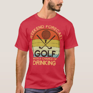 Camiseta Engraçado Hobby Golfer Bebendo Golf