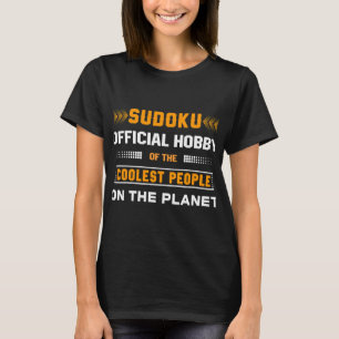 Camiseta Engraçado Hobby Oficial Sudoku Para O Lover Do Jog
