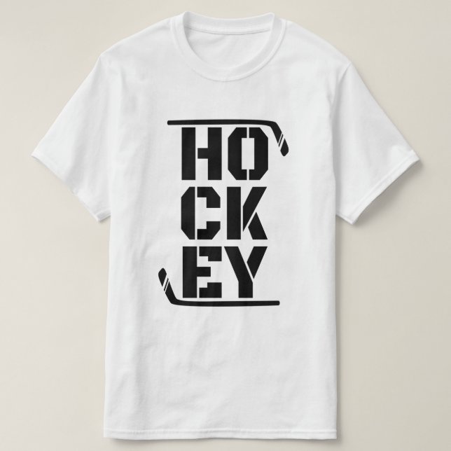 Camiseta Engraçado Hockey (Frente do Design)