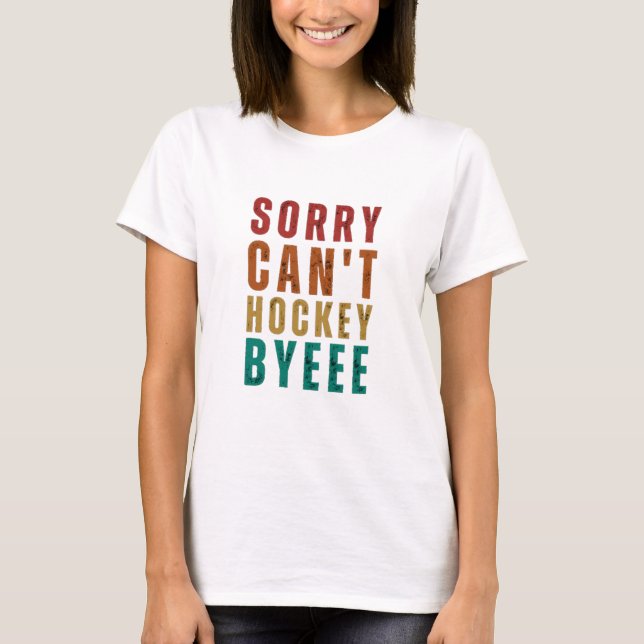 Camiseta Engraçado Hockey (Frente)