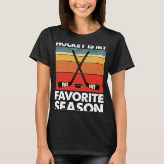 Camiseta Engraçado Hockey É Minha Época Favorita Retro Vint