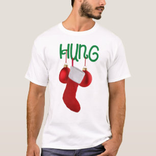 Camiseta Engraçado Homens pendurados no natal, escondido e 
