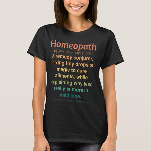 Camiseta Engraçado Homeopath (Frente)