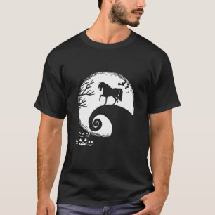 Camiseta Engraçado Horso E Costume De Dia Das Luas