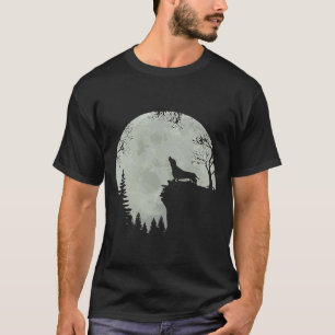 Camiseta Engraçado Howling Dachshund Full Moon Wiener