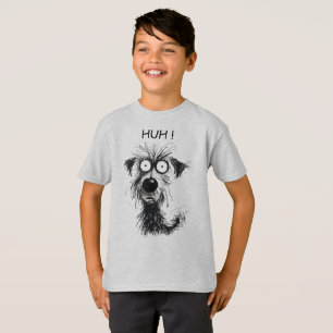 Camiseta Engraçado HUH! T-Shirt Das Crianças De Cachorro