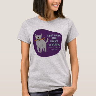 Camiseta Engraçado humor de cão mantenha calma e carregar p