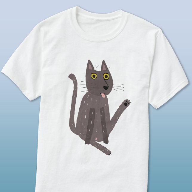 Camiseta Engraçado Humor de Gato (Funny cat t-shirt)