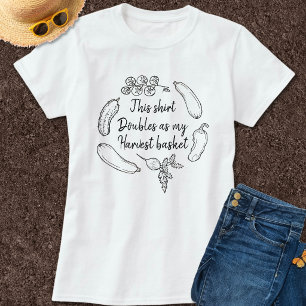 Camiseta Engraçado Humor de Jardim Relatável Veggie Harvest