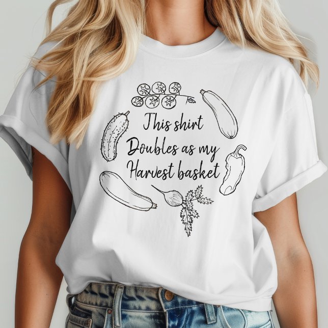 Camiseta Engraçado Humor de Jardim Relatável Veggie Harvest (Criador carregado)