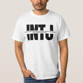 Camiseta Engraçado humor do INTJ dizendo citação minimalist