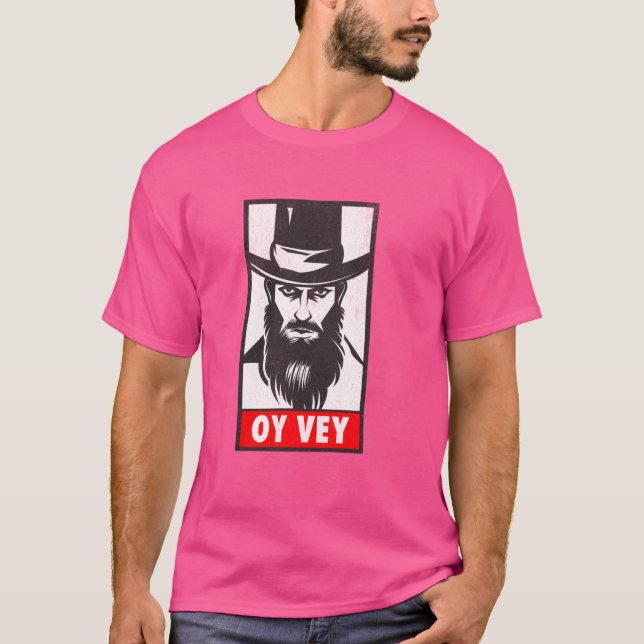 Camiseta Engraçado Humor Judeu Oy Vey (Frente)