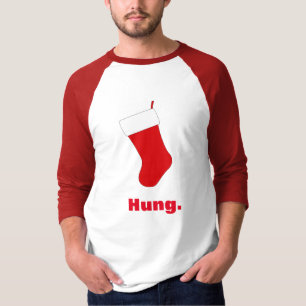 Camiseta Engraçado Hung Parando o Natal