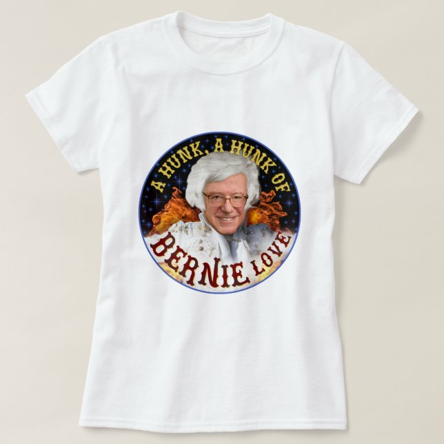 Camiseta Engraçado Hunk do Bernie Love | Presidente Sanders (Frente do Design)