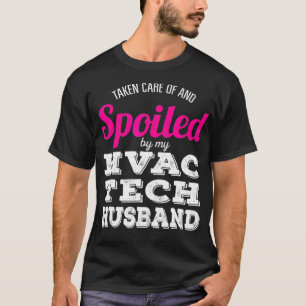Camiseta Engraçado HVAC Tech Wife Casamento Aniversário P