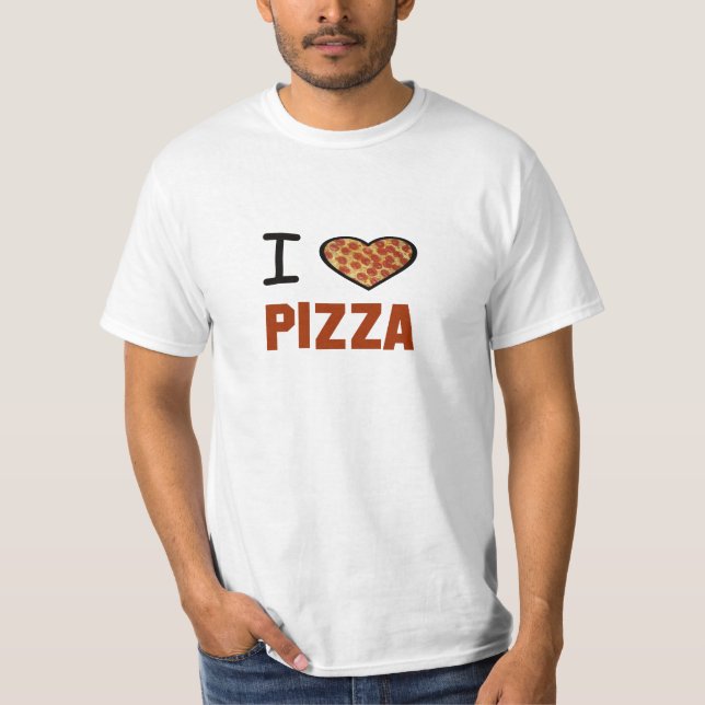 Camiseta ENGRAÇADO! I Heart Pizza (Frente)