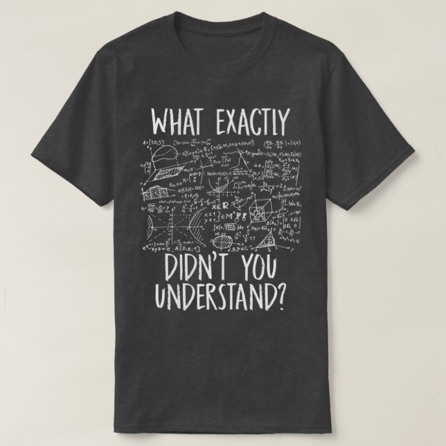 Camiseta Engraçado Ideia de Ciência Física de Matemática 1 (Frente do Design)