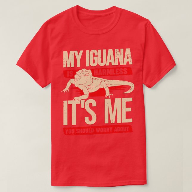 Camiseta Engraçado Iguana Amante de os animais Gift (Frente do Design)