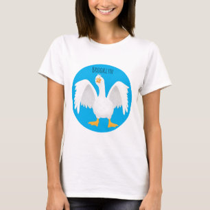 Camiseta Engraçado ilustração curiosa de desenho animado de