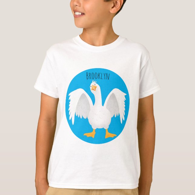 Camiseta Engraçado ilustração curiosa de desenho animado de (Frente)